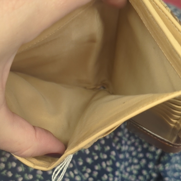 Dior Tan and Brown Wallet with Gold Clasp - Picture 6 of 10